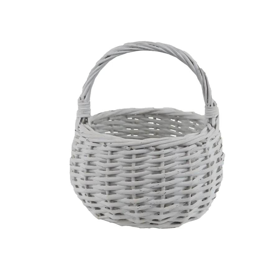 Wicker basket white P2213