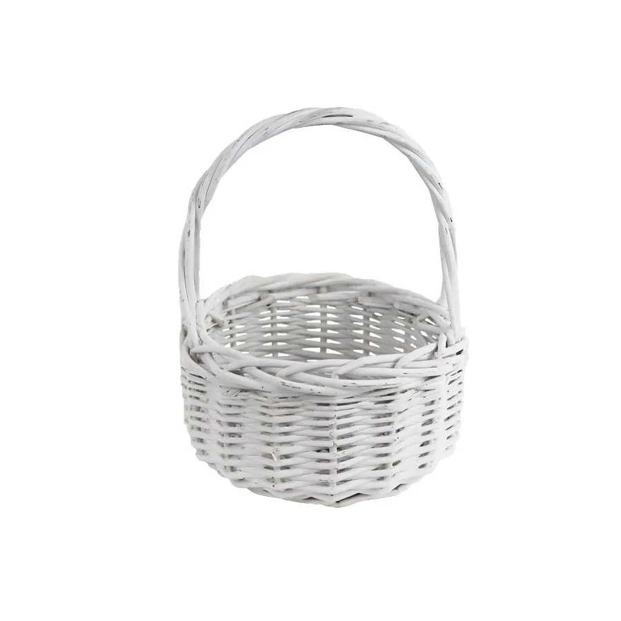 Wicker basket white P2218/A