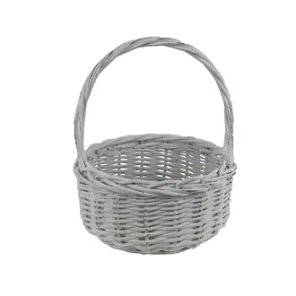 Wicker basket white P2218/C