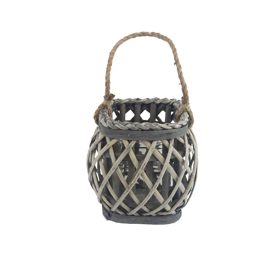 Wicker lantern P2220-21