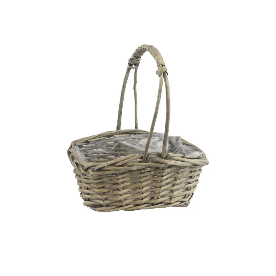 Decorative basket with plastic lining P2225/A