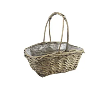 Decorative basket with plastic lining P2225/B