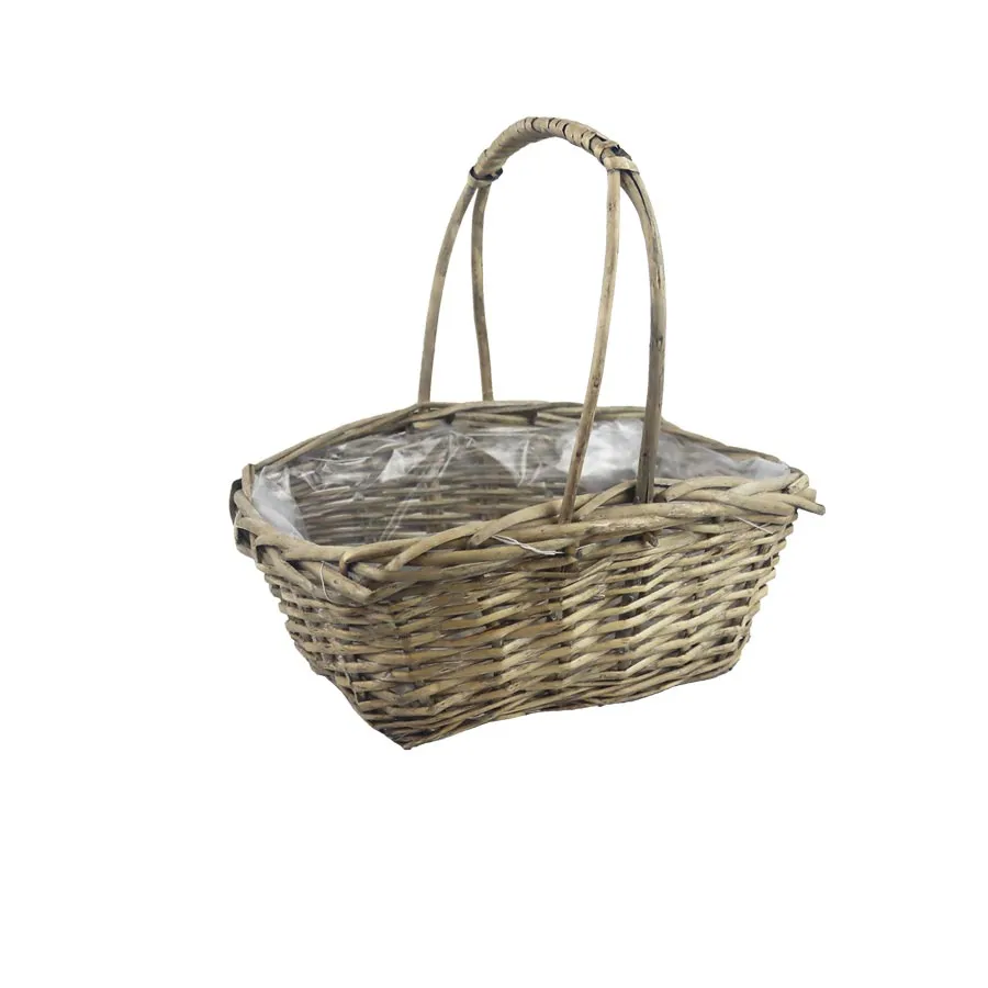 Decorative basket with plastic lining P2225/B