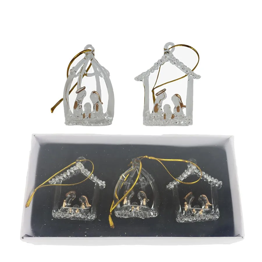 Nativity scene for hanging, 3 pcs S0465