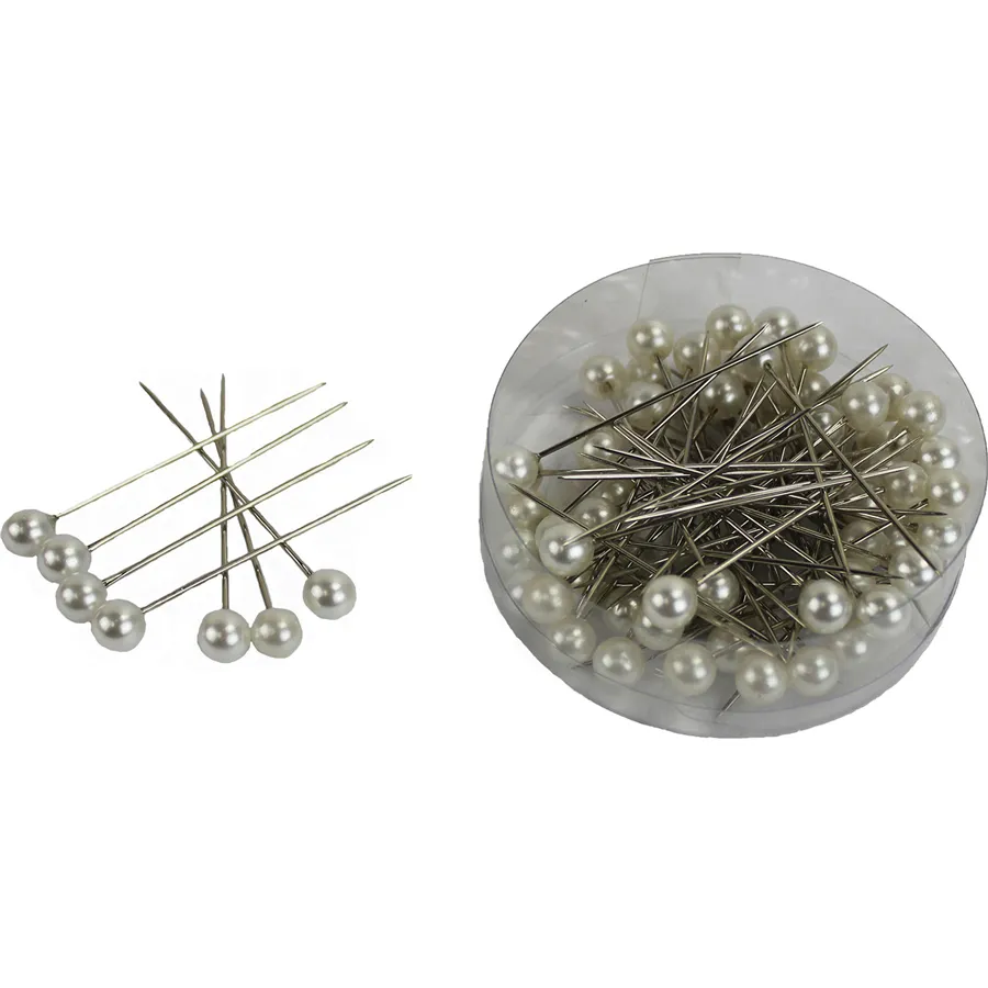 Pearl pins small, 72 pcs, X0293