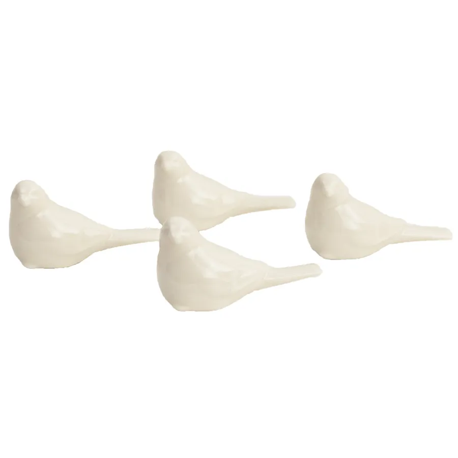 Porcelain bird , 4 pcs / box X0712-01