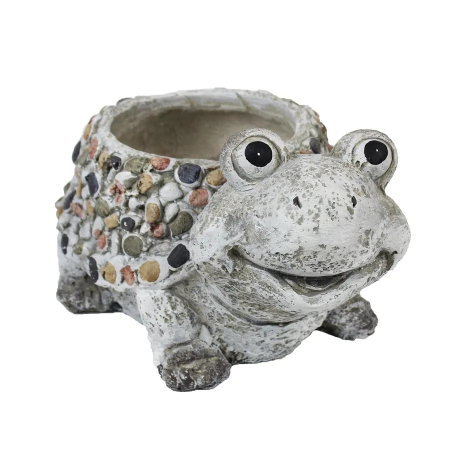 Decorative flowerpot turtle X1339