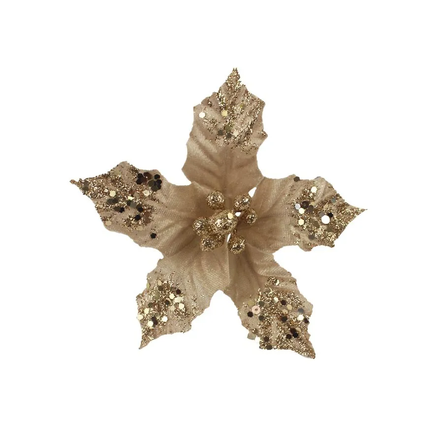 Decor. flower 10cm - on stick X3588/1