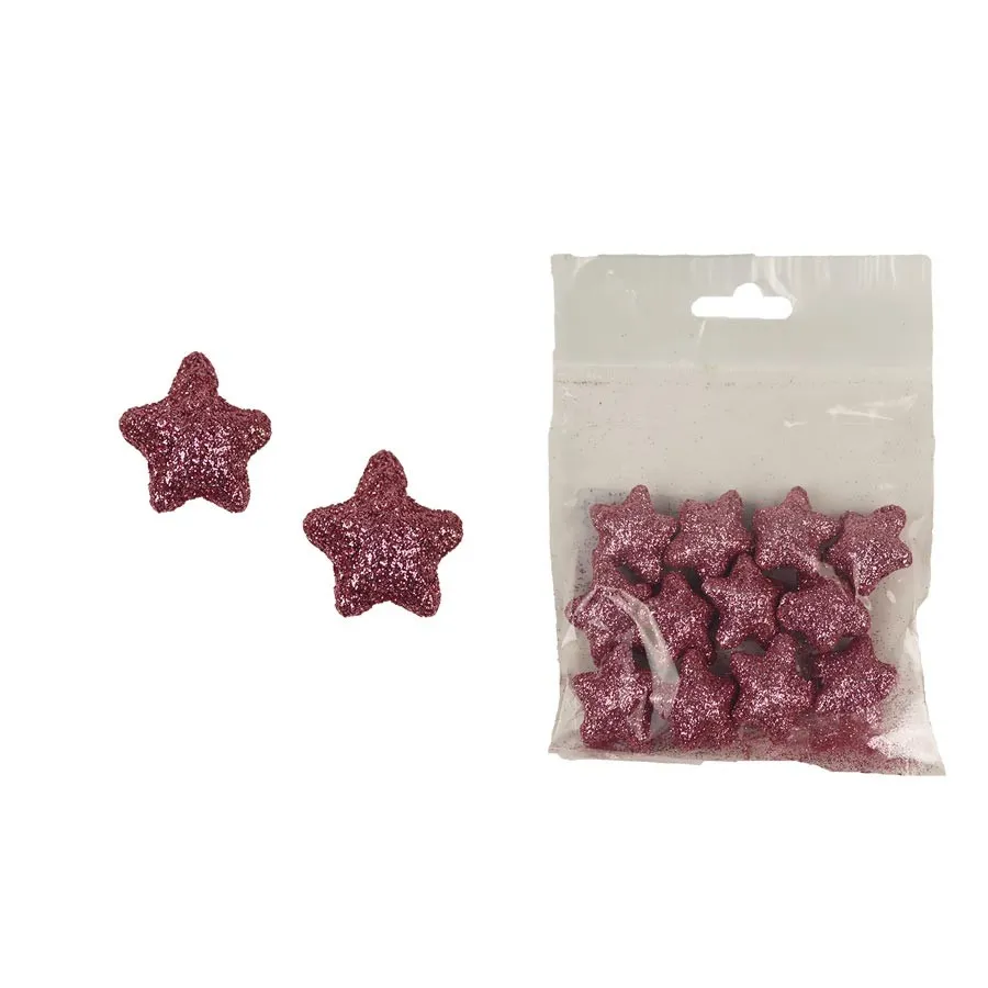 Decorative stars, 12 pcs X4376-05 