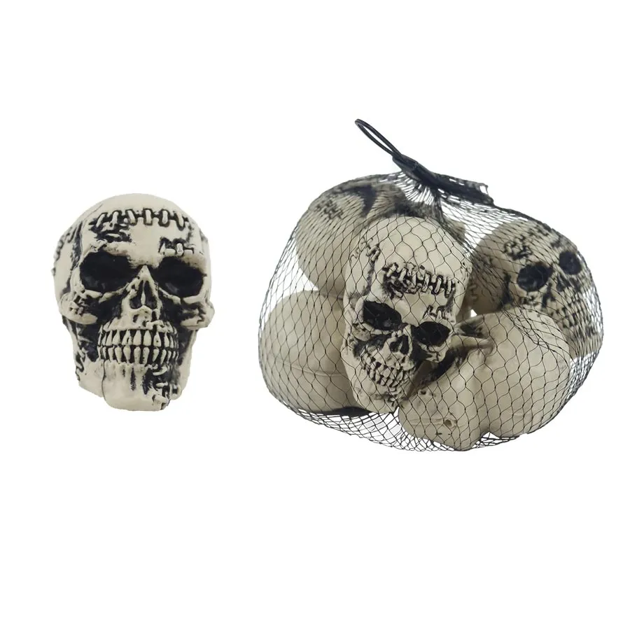 Halloween skull in a bag, 4 pcs X5890