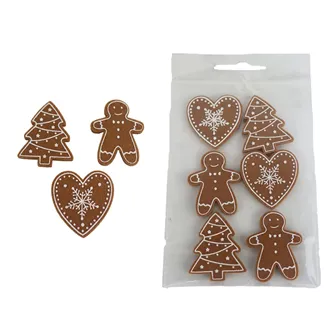 Christmas decorations, 6 pcs X5996