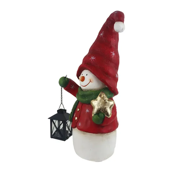 Decoration snowman with lantern X6224