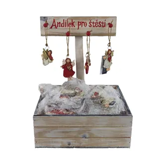 Decorations for hanging angel in box, 72 pcs X6358