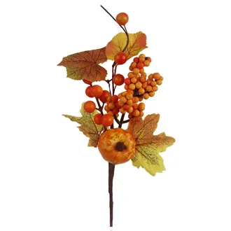 Decorative branch with pumpkin X6409