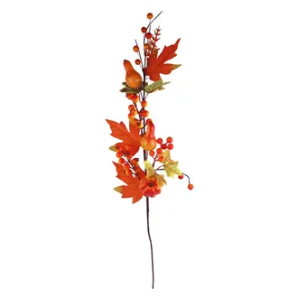 Decorative branch with pumpkin X6412