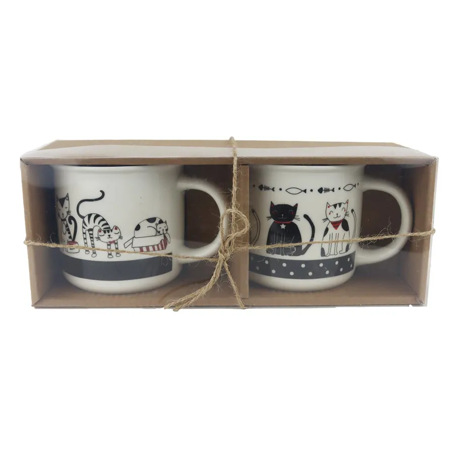 Mug with cats, 2 pcs X6432