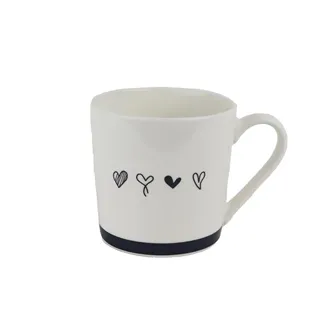 Heart mug, 2 pcs X6440