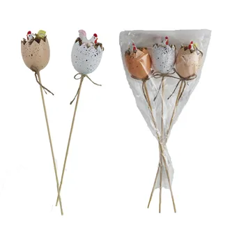 Easter decoration on stick, 3 pcs X6812