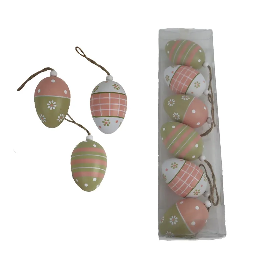 Easter eggs for hanging, 6 pcs X6825